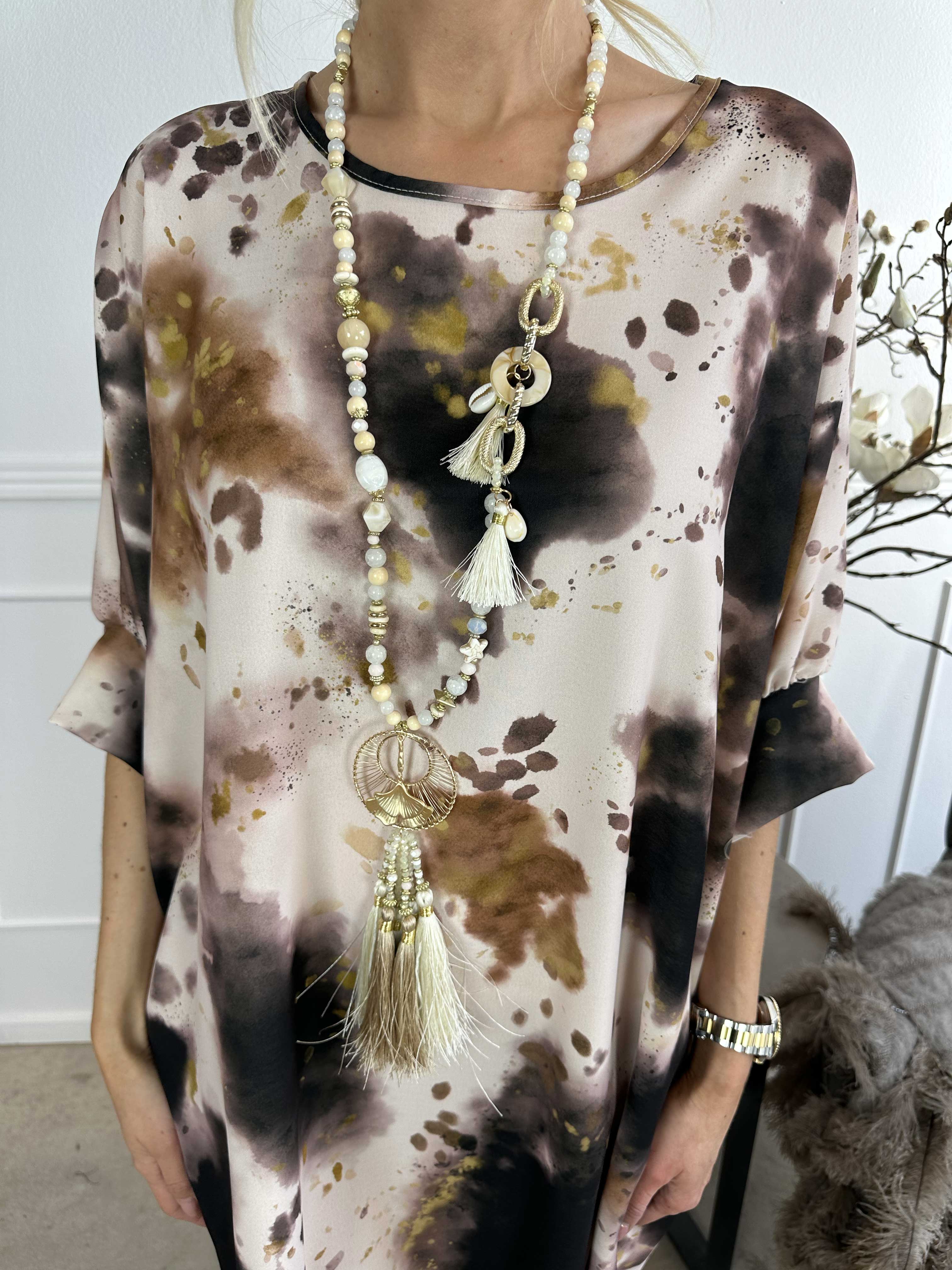 Alfrida - Batikmönstrad klänning i lös passform